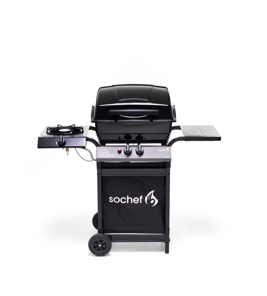 BARBECUE A GAS SOCHEF "PIU PEPITO" CON COTTURA A PIETRA LAVICA 2 BRUCIATORI - COD. G20724